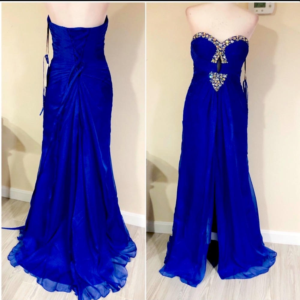 Night dress, prom dress or wedding royal blue